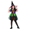 Everything Party Halloween - Girl's Deluxe Colourful Witch Costume