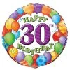 Anagram 18" Colourful 30th Birthday Foil Balloon Balloons
