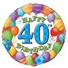 Anagram Balloons 18" Colourful 40th Birthday Foil Balloon