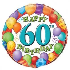 Qualatex 18" Happy 60th Birthday Foil Balloon