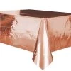 Everything Party Metallic Rose Gold Plastic Rectangle Tablecloth