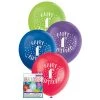 Unique 8pk Happy 1st Birthday Assorted Latex Balloon 30cm Balloons