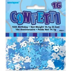 Unique All Birthday 16th Birthday Table Scatters 14g (Blue, Pink, Black)