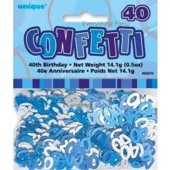 JD Party 40th Birthday Table Scatters 14g (Blue, Pink, Black) All Birthday