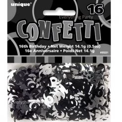 Unique All Birthday 16th Birthday Table Scatters 14g (Blue, Pink, Black)