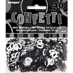 JD Party 40th Birthday Table Scatters 14g (Blue, Pink, Black) All Birthday