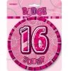 Meteorparty 16th Birthday Jumbo Badge - Pink