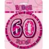 Meteorparty 60th Birthday Jumbo Badge - Pink All Birthday