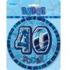 Meteorparty All Birthday 40th Birthday Jumbo Badge - Blue