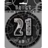 Meteorparty All Birthday 21th Birthday Jumbo Badge - Black