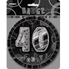 Meteorparty All Birthday 40th Birthday Jumbo Badge - Black