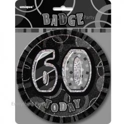 Meteorparty 60th Birthday Jumbo Badge - Black