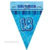 Unique 18th Birthday Flag Banner (Blue, Pink, Black)
