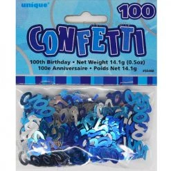 Unique 100th Birthday Table Scatters 14g (Blue, Pink, Black)