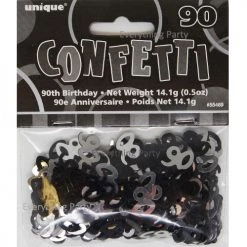 Unique 90th Birthday Table Scatters 14g (Blue, Pink, Black)