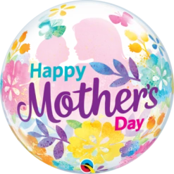 Everything Party Qualatex BUBBLE 22" MOTHERS DAY SILHOUETTE Balloon Balloons