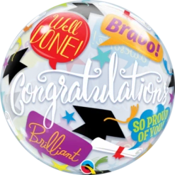 22" Qualatex Graduation Accolades Bubbles Balloon Balloons