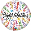 18" Qualatex Congratulations Streamers Foil Balloon