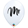Everything Party 11" Qualatex Printed Mr White Latex Balloon Balloons