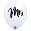 Everything Party 11" Qualatex Printed Mrs White Latex Balloon