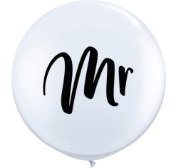 3ft Qualatex Printed Mr White Latex Balloon Balloons