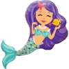 Everything Party 38" Qualatex Mermaid Super Shape Foil Balloon Balloons