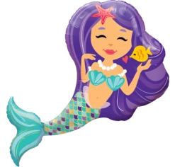 Everything Party 38" Qualatex Mermaid Super Shape Foil Balloon Balloons