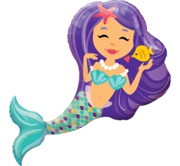 Everything Party 38" Qualatex Mermaid Super Shape Foil Balloon Balloons