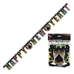 Everything Party By Event Happy New Year Confetti Jointed Banner 1.52m