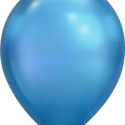 Everything Party 11" Qualatex Plain Latex Balloon - Round Chrome Blue