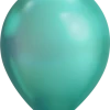 11" Qualatex Plain Latex Balloon - Round Chrome Green Balloons