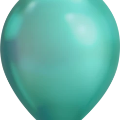 11" Qualatex Plain Latex Balloon - Round Chrome Green Balloons