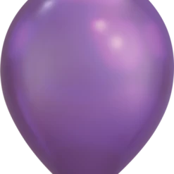 Balloons 11" Qualatex Plain Latex Balloon - Round Chrome Purple