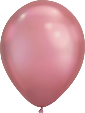 11" Qualatex Plain Latex Balloon - Round Chrome Mauve Balloons