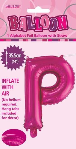 Unique 14" Alphabet Foil Balloon - Letter P (5 Colours)