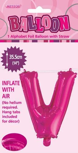 Unique 14" Alphabet Foil Balloon - Letter V (5 Colours) Balloons