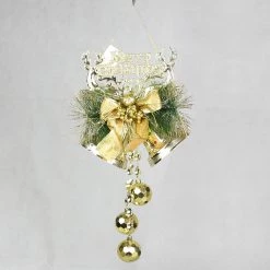 Everything Party 60cm Christmas Bells With Glitter - Gold