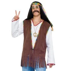 Forum Adult - 1970s Men's Hippie Vest Costume