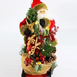 Everything Party Light Up Santa Claus Figurine Statue Sled Gift Bag Christmas Standing Decor By Event