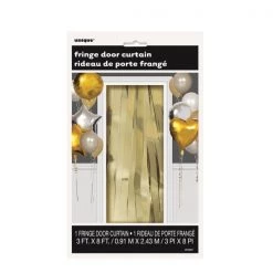 Unique Fringe Door Curtain - Gold