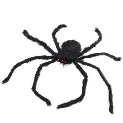 Everything Party By Event 150cm Giant Black Furry Spider With Red Eyes