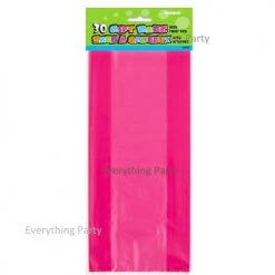 Everything Party 30pk Hot Pink Party Cello Bags With Twist Ties