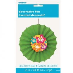 Everything Party Luau Hibiscus Paper Decor Fan