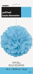 Meteorparty Decorations Decorative Paper Puff Ball - Power Blue