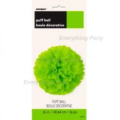 Meteorparty Decorations Decorative Paper Puff Ball - Lime Green