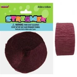 Everything Party Crepe Streamers - Burgundy (Maroon) By Theme