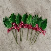 Oceana By Event 10pk Christmas Holly Leaves Picks