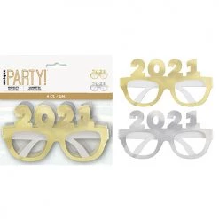 Unique 4pk Foil New Year 2021 Party Glasses By Event