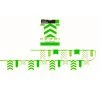 Everything Party 3.3m Dots, Stripes & Chevron Paper Pennant Banner - Lime Green