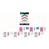 Everything Party 3.3m Dots, Stripes & Chevron Paper Pennant Banner - Multi Colour All Birthday